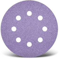 Menzer - Purple hd Disques abrasifs auto-agrippants, 115 mm, 8 trous, p. Ponceuses excentriques, Mix céramique (Lot de 50) G320