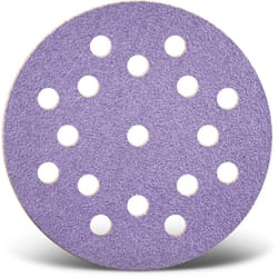 Purple hd Disques abrasifs auto-agrippants, 125 mm, 17 trous, p. Ponceuses excentriques, Mix céramique (Lot de 50) G80 - Menzer