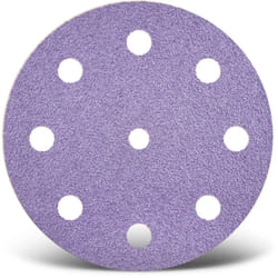MENZER Purple HD Disques abrasifs auto-agrippants, 125 mm, 9 trous, p. Ponceuses excentriques, Mix céramique (Lot de 50) G40