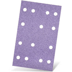 Purple hd Feuilles abrasives auto-agrippantes, 133 x 80 mm, 14 trous, p. Ponceuses vibrantes, Mix céramique (Lot de 50) G320 - Menzer
