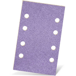 Purple hd Feuilles abrasives auto-agrippantes, 133 x 80 mm, 8 trous, p. Ponceuses vibrantes, Mix céramique (Lot de 50) G80 - Menzer