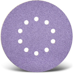 Purple hd Disques abrasifs auto-agrippants, 225 mm, 10 trous, p. Ponceuses à plâtre, Mix céramique (Lot de 5) G320 - Menzer