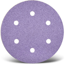 Purple hd Disques abrasifs auto-agrippants, 225 mm, 6 trous, p. Ponceuses à plâtre, Mix céramique (Lot de 5) G240 - Menzer