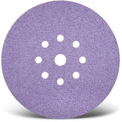 MENZER Purple HD Disques abrasifs auto-agrippants, 225 mm, 9 trous, p. Ponceuses à plâtre, Mix céramique (Lot de 5) G120