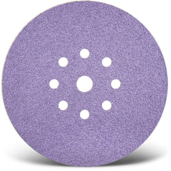 Purple hd Disques abrasifs auto-agrippants, 225 mm, 9 trous, p. Ponceuses à plâtre, Mix céramique (Lot de 5) G240 - Menzer