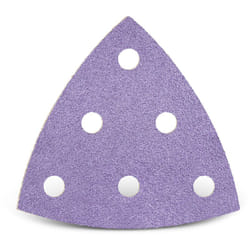 Purple hd Feuilles abrasives auto-agrippantes, 93 mm, 6 trous, p. Ponceuses delta, Mix céramique (Lot de 50) G60 - Menzer