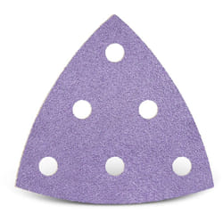 Purple hd Feuilles abrasives auto-agrippantes, 93 mm, 6 trous, p. Ponceuses delta, Mix céramique (Lot de 50) G100 - Menzer