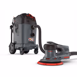 MENZER Ponceuse Excentrique ETS 150 5.0 & Aspirateur de Sécurité VCM 550 PRO, avec Kit d’Abrasifs Le multitalent flexible ave ...