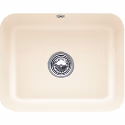 Les avantages de l'évier 1 bac VILLEROY ET BOCH Cisterna 60C Blanc ivoire Installation possible directement sous le plan de t ...