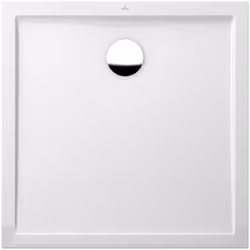 Villeroy & Boch Futurion Flat 1x receveur de douche carré longueur 900 mm x largeur 900 mm profondeur intérieure 25 mm Diamèt ...