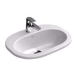 Couleur: BLANC - Fournisseur: VILLEROY ET BOCH - Reference: 41615601 - - Vasque en porcelaine sanitaire - Design oval contemp ...