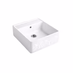 Evier timbre office Tradition White Pearl CeramicPlus avec vidage automatique