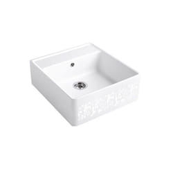 Evier timbre office  Tradition White Pearl CeramicPlus avec vidage automatique