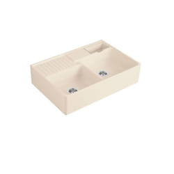 Evier cuisine  Tradition Ivory CeramicPlus avec vidage manuel