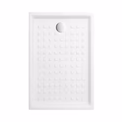Description générale Receveur de douche O.NOVO extra plat en céramique sanitaire, conçu pour une utilisation durable et sécur ...