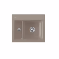 Evier 1 cuve et demi  Subway 60 XM 62 x 51 cm sans egouttoir Timber CeramicPlus