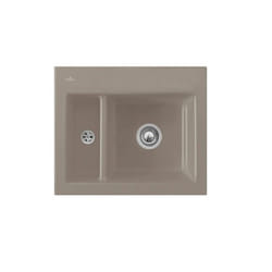 Evier 1 cuve et demi  Subway 60 XM 62 x 51 cm sans egouttoir Timber CeramicPlus avec vidage manuel
