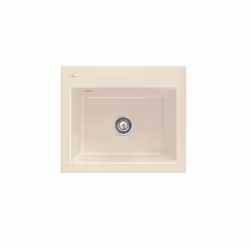 Evier  Subway 60 S 60 x 51cm sans egouttoir Ivory CeramicPlus avec vidage automatique