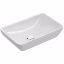 Vasque à poser sur plan de toilette ou sur meuble de salle de bains dimensions : 550 x 360 x 100 mm matériau :céramique sanit ...