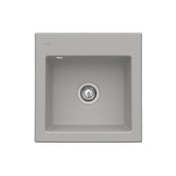 Evier  Subway 50 S 52,5 x 51 cm sans egouttoir Fossile CeramicPlus avec vidage manuel