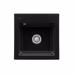 Evier  Subway 50 S 52,5 x 51 cm sans egouttoir Chromite CeramicPlus avec vidage automatique
