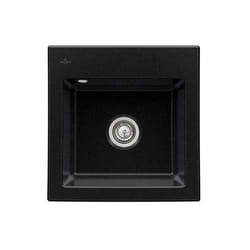 Evier  Subway 50 S 52,5 x 51 cm sans egouttoir Chromite CeramicPlus avec vidage automatique