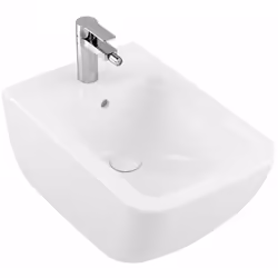 Bidet suspendu avec trop-plein dimensions : 375 x 560 mm matériau : céramique sanitaire, couleur blanc alpin CeramicPlus trai ...