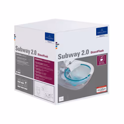 Métro Villeroy & Boch 2.0 Combi-Pack Emballage en carton individuel Composé de : WC à chasse directe 5614 R0 XX, accroché au  ...