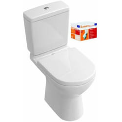 Pack wc villeroy et boch o. Novo plus Ovale sortie horizontale Blanc CeramicPlus