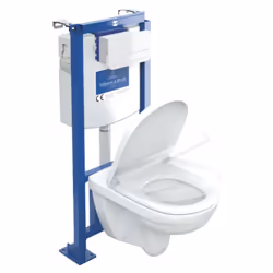 Avantages du Pack WC suspendu sans bride VILLEROY ET BOCH O.novo + bâti support + plaque Hygiène optimale : La cuvette sans b ...