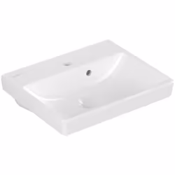 Villeroy & Boch Lave-mains Avento Dimensions : 450 x 370 mm Carré pour montage à 1 trou trou taraudé perforé avec trop-plein  ...