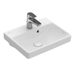 Villeroy & Boch Avento - Lave-mains 45x37 cm avec trop-plein un trou de robinetterie CeramicPlus blanc alpin 735845R1