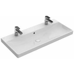 Avento - Meuble lavabo 100x47 cm, avec trop-plein, 2 trous de robinetterie, CeramicPlus, blanc alpin 4156A4R1 - Villeroy&boch