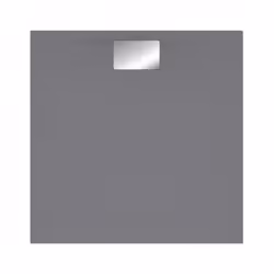 Receveur antidérapant 90 x 90 x 4,8 Architectura Metalrim acrylique carré gris anthracite
