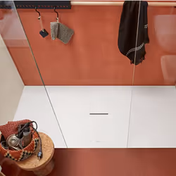 Receveur antidérapant 180 x 80  Squaro Infinity quaryl rectangle gris anthracite