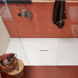 Receveur antidérapant 180 x 80  Squaro Infinity quaryl rectangle gris anthracite