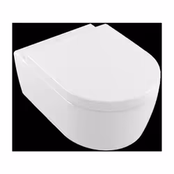 Villeroy & Boch WC lavable mural Avento, avec siège de WC Combi-Pack DirectFlush (sans bord) montage mural Besoin en eau de r ...