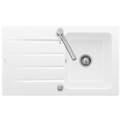 Evier 1 bac 86 x 51 cm villeroy et boch Architectura 50 Blanc vidage automatique inclus