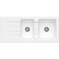 Evier 1 bac et demi Architectura villeroy et boch 80 116 x 51 cm Blanc sans vidage