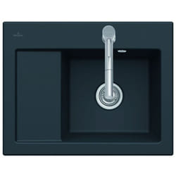 Villeroy&boch - Evier 1 bac villeroy et boch Subway 45 Compact 65 x 51 cm egouttoir a gauche Graphite CeramicPlus