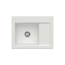 Evier 1 bac  Subway 45 Compact 65 x 51 cm egouttoir a droite Steam CeramicPlus