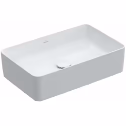 Vasque a poser rectangle  Collaro Blanc CeramicPlus