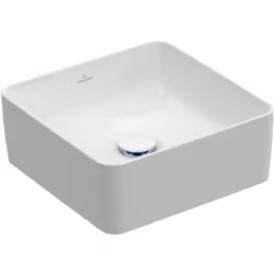 Villeroy & Boch Collaro 1x Lavabo de comptoir 1x kit de fixation 1x gabarit de découpe largeur 380 x profondeur 380 mm TitanC ...