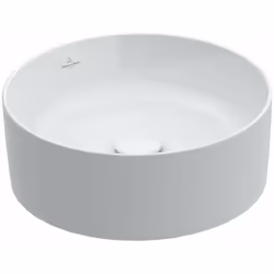 Vasque à poser sur plan de toilette ou sur meuble de salle de bains dimensions : diamètre 400 mm, hauteur 145 mm matériau : c ...