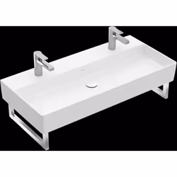 Villeroy & Boch Memento 2.0 1x lavabo mural largeur 1000 x profondeur 470 mm TitanCeram Lavabo mural montage mural avec débor ...
