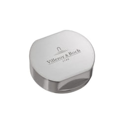 Villeroy&boch - Bouton pour mécanisme 2 cuves en laiton finition inox brossé