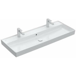 Collaro - Meuble lavabo 120x47 cm, avec trop-plein, 2 trous de robinetterie, CeramicPlus, blanc alpin 4A33C4R1 - Villeroy&boch