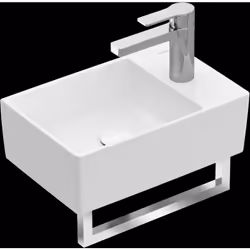 Villeroy & Boch Memento 2.0 1x lave-mains largeur 400 x profondeur 260 mm TitanCeram Lave-mains monté sur un mur 1 trou pour  ...