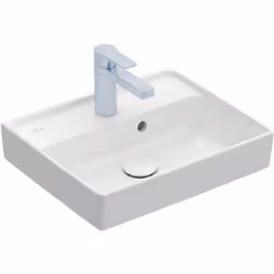 Villeroy & Boch Collaro 1x lave-mains largeur 450 x profondeur 370 mm TitanCeram Rectangle Montage mural Montage mural sans d ...