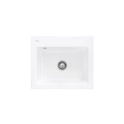 Villeroy&boch - Evier 60 x 51cm sans egouttoir villeroy et boch Subway 60 s Stone White CeramicPlus vidage manuel